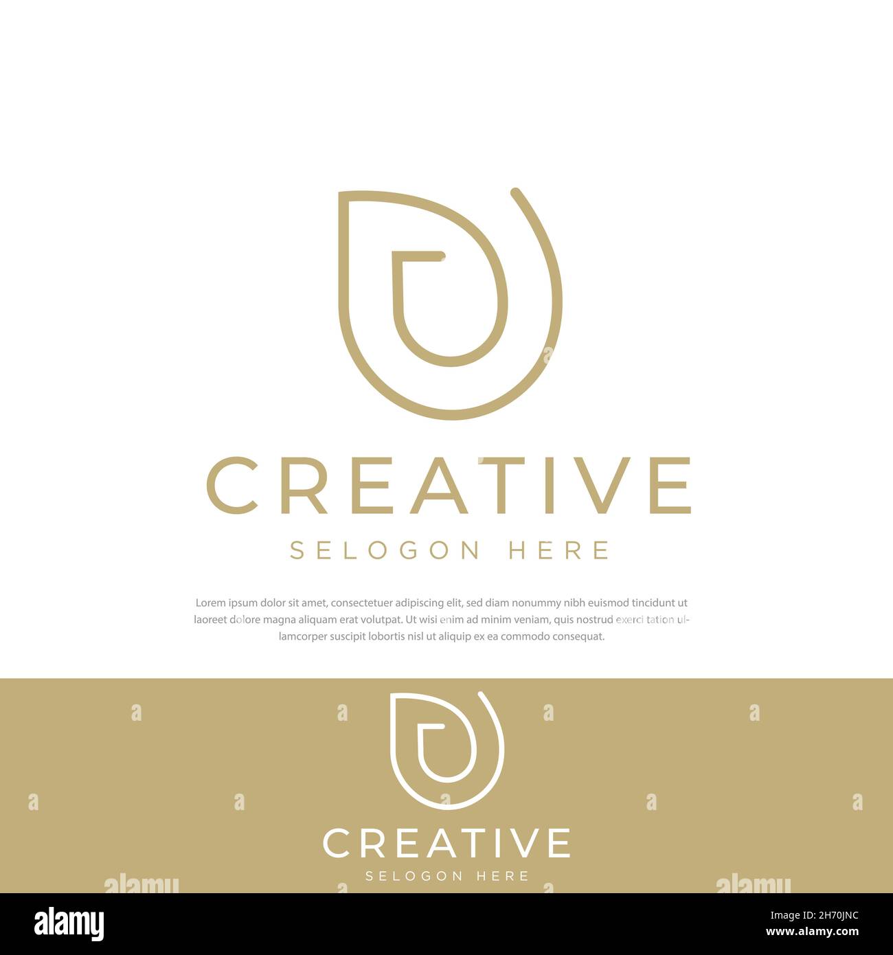 Simple Logo line letter D Template ,icon,symbol Stock Vector Image ...