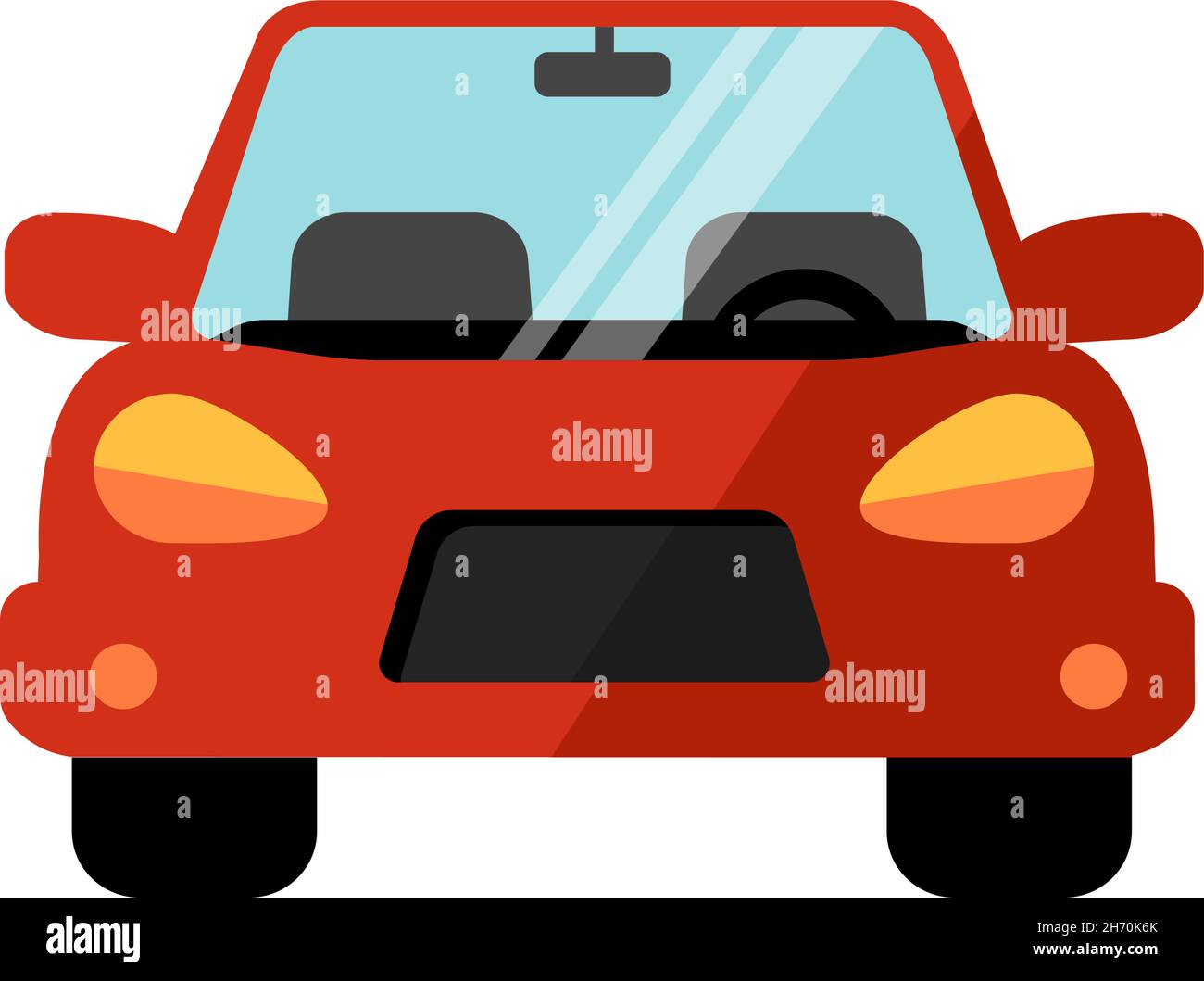 Simple car vector illustration ( front view ) Stock Vector