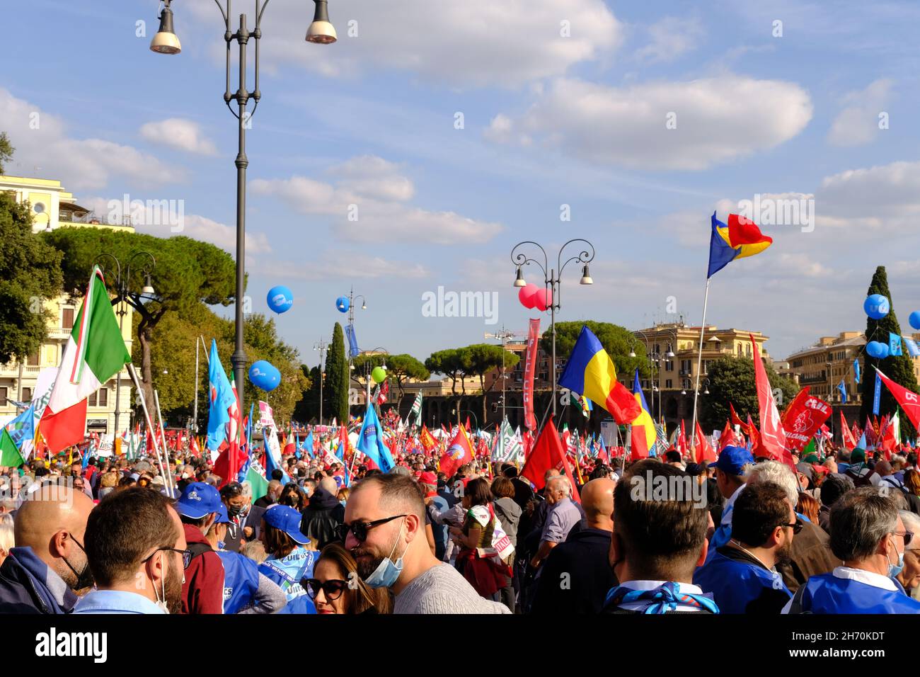 Manifestazione a Roma Stock Photo