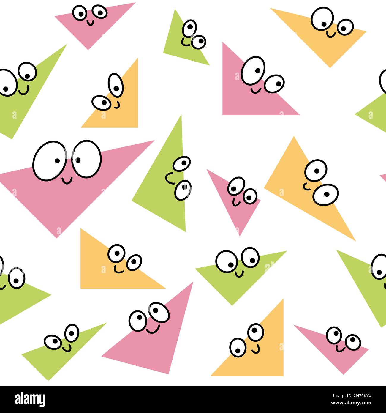 Kid Pattern Triangle Kids seamless pattern with cartoon triangle for wallpaper and fabrics ...