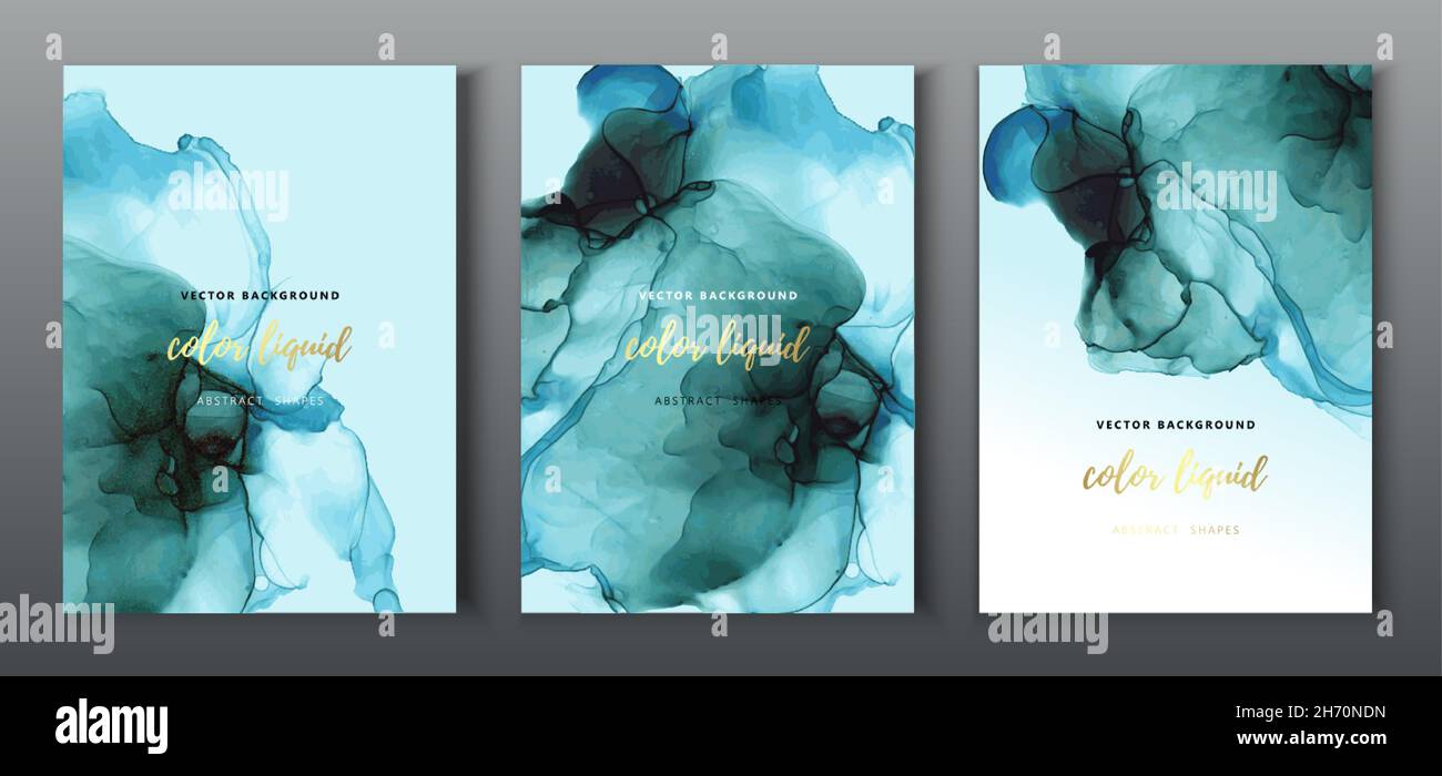 Free Vector  Alcohol ink blue watercolor background