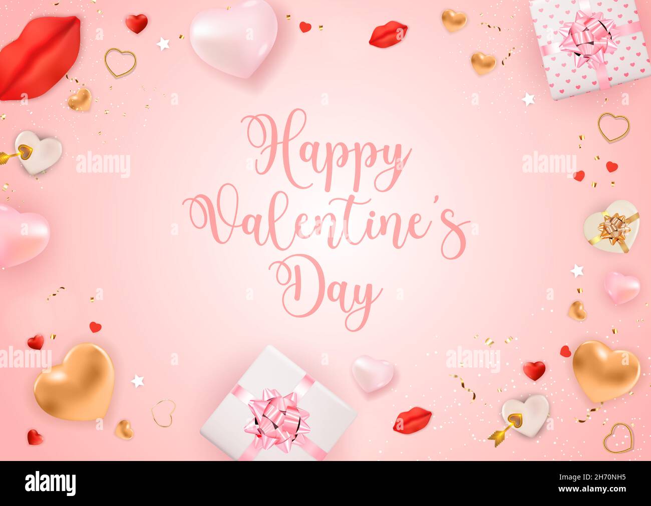 Valentine s Day Greeting Background Design. Template for advertising ...