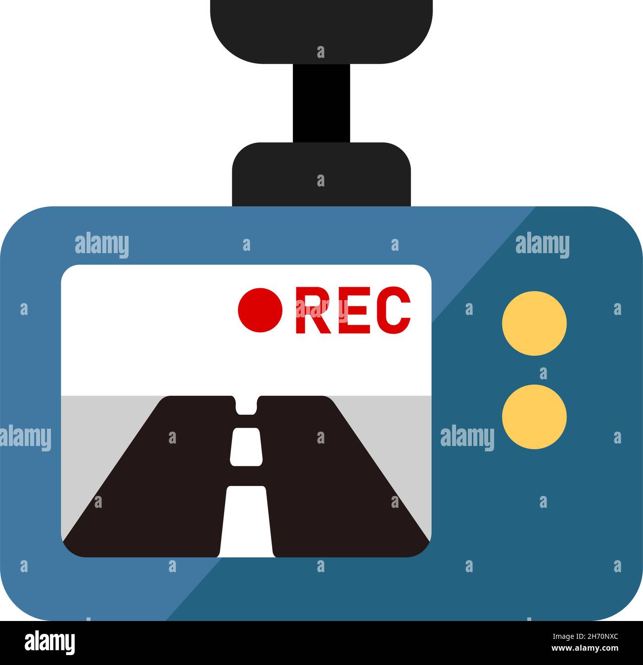 Car drive video recorder vector icon illustration Stock Vector