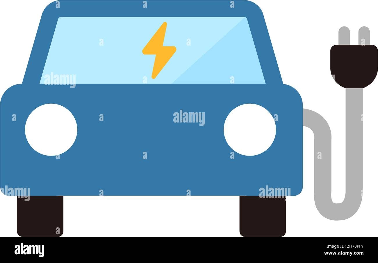 EV (Electric Vehicle ) vector icon illustration Stock Vector