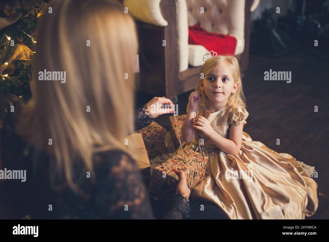 Premium Photo  Little girl in an elegant dress.the concept of a happy  childhood.