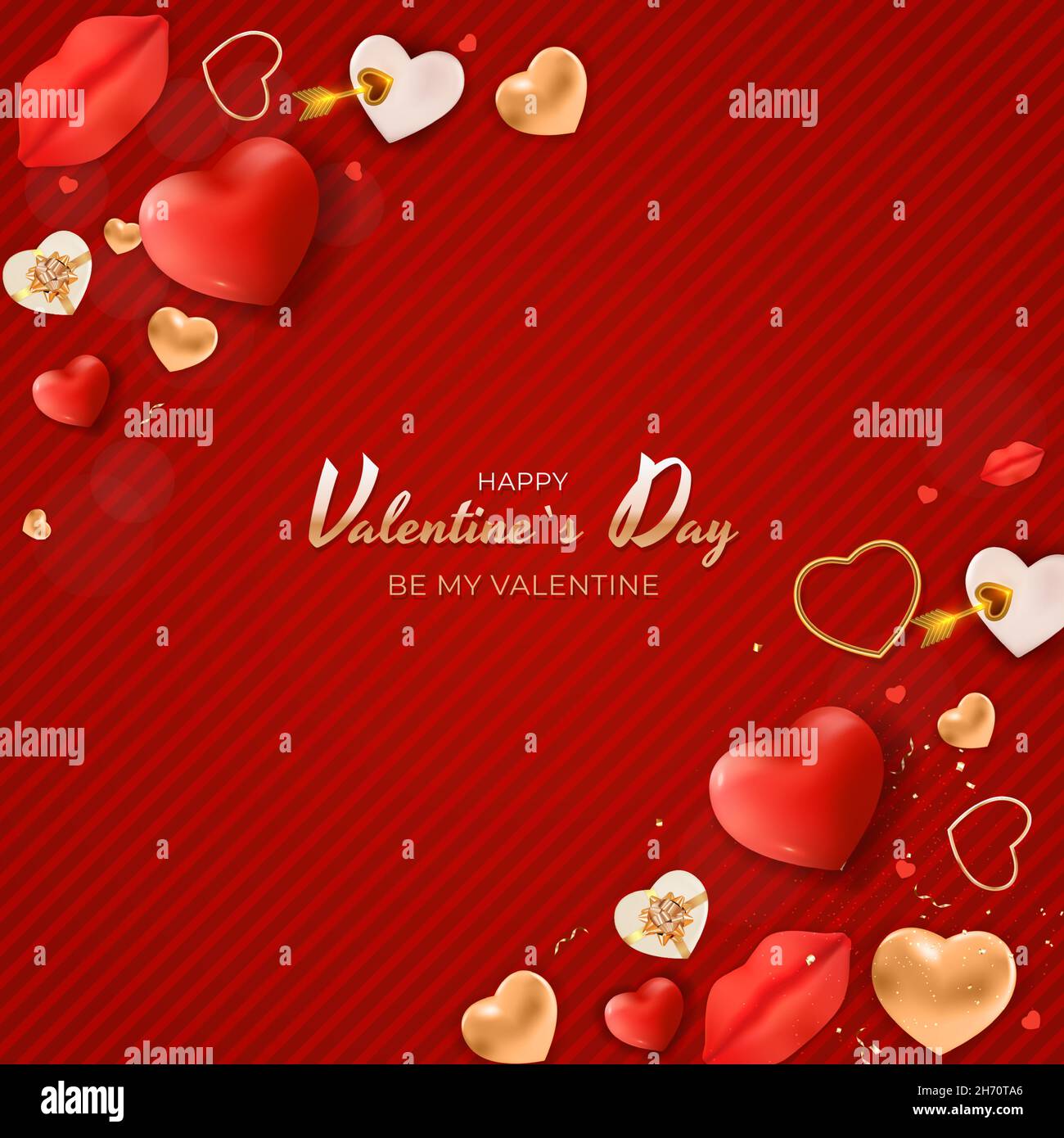 Valentine s Day Greeting Background Design. Template for advertising ...