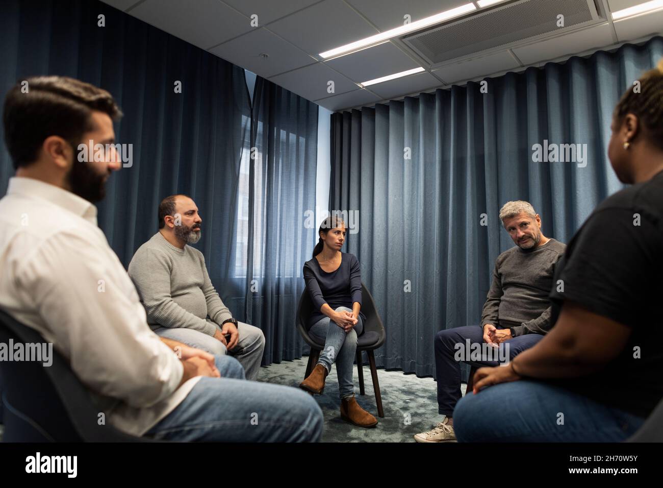 People during meeting Stock Photo