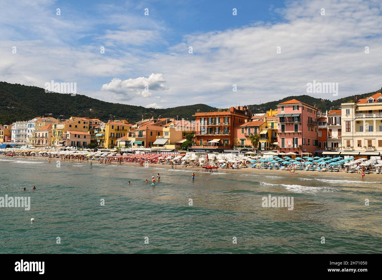 View of the popular tourist destination on the coast of Ligurian Sea
