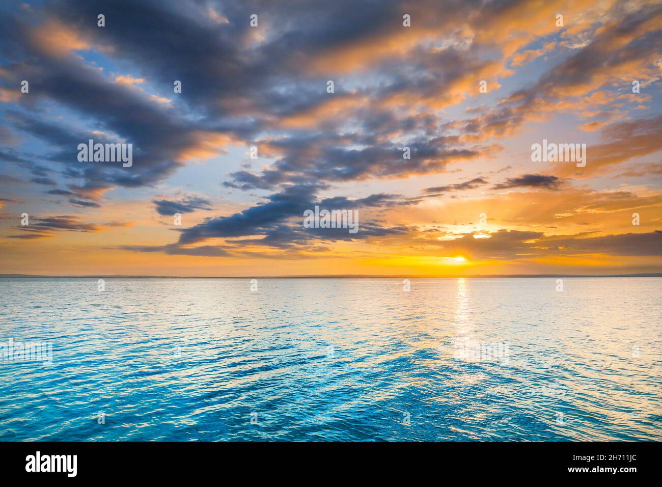 View from Arbon over Lake Constance at sunrise, Canton Thurgau, Switzerland Stock Photo