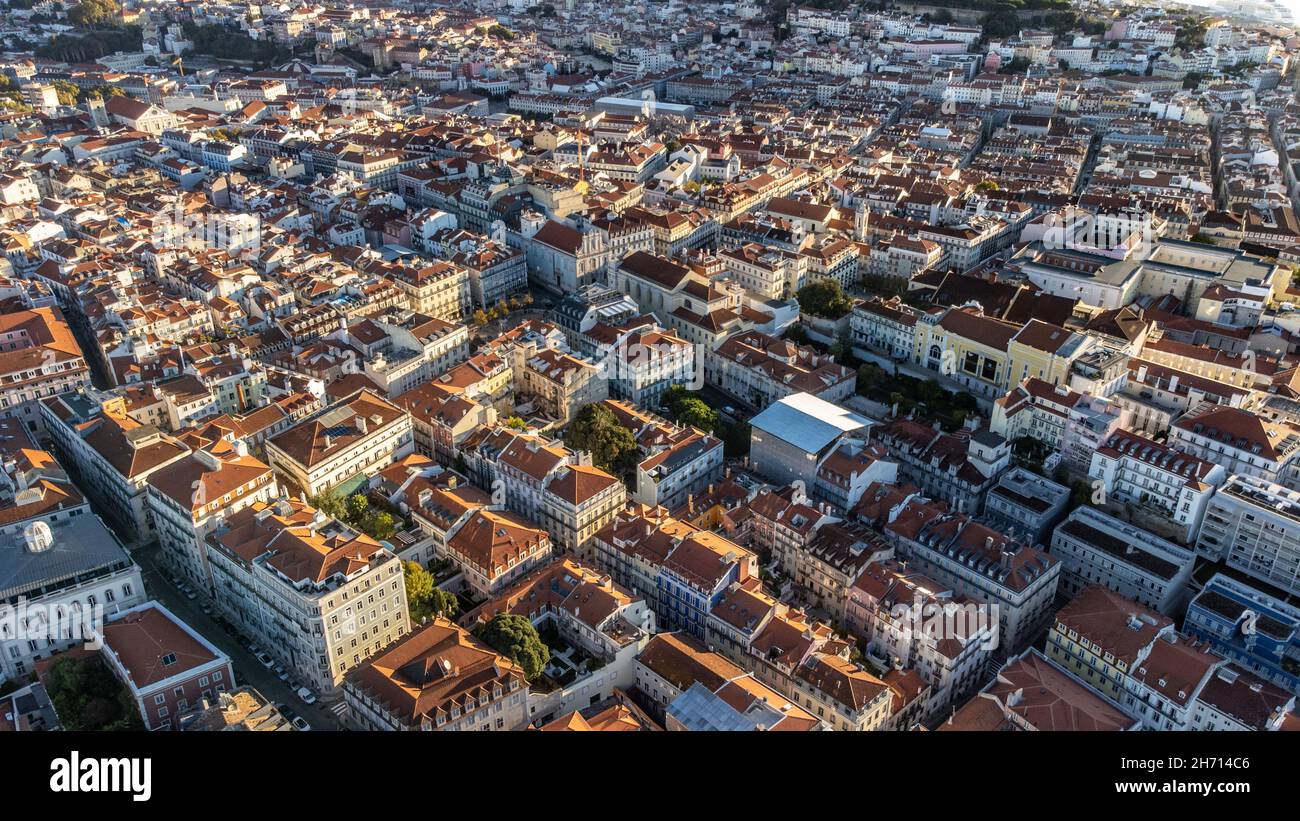 Rooftop view of historic Lisbon, Portugal Stock Photo Alamy
