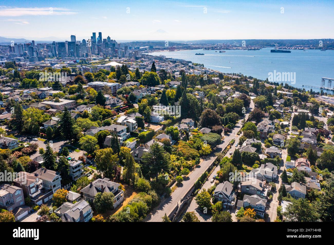 Queen Anne neighborhood in Seattle, Washington, USA Stock Photo Alamy
