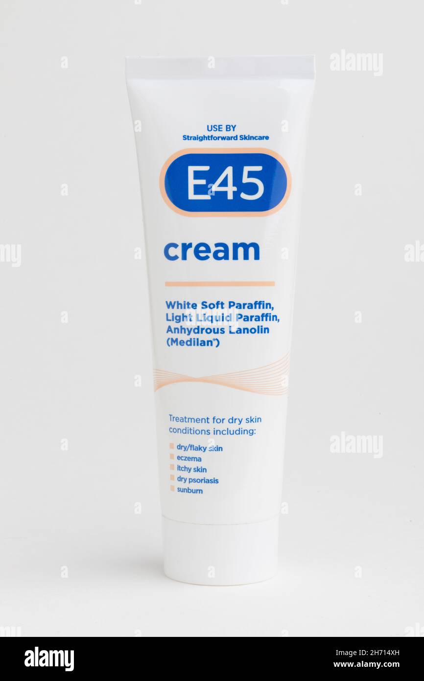A tube of E45 skincare cream Stock Photo Alamy