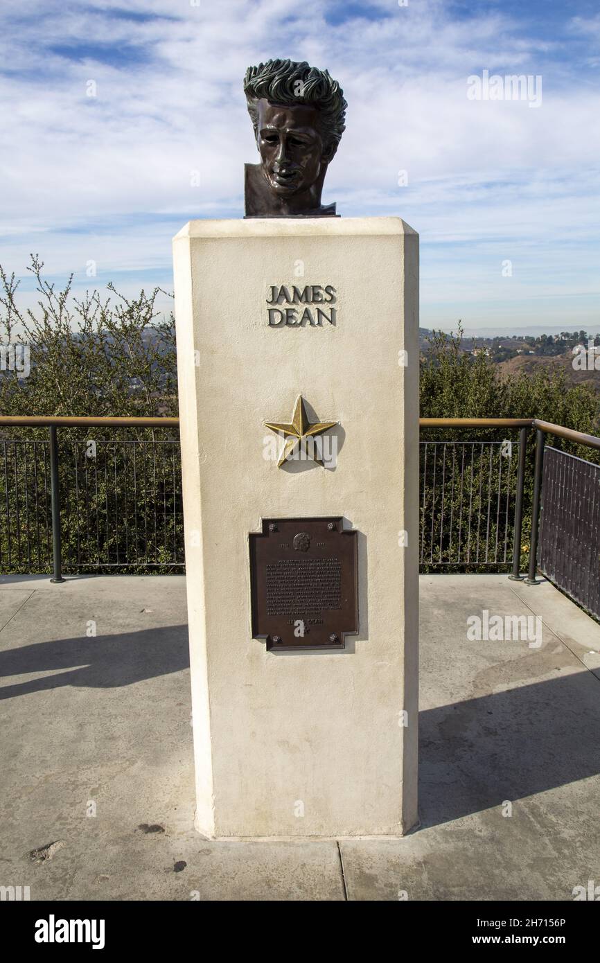 HOLLYWOOD, UNITED STATES Nov 19, 2019 A vertical shot of the bust of