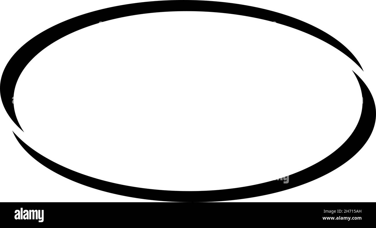 Oval, ellipse empty, blank circular banner shape. Oval, ellipse frame,  border - stock vector illustration, clip-art graphics Stock Vector Image &  Art - Alamy