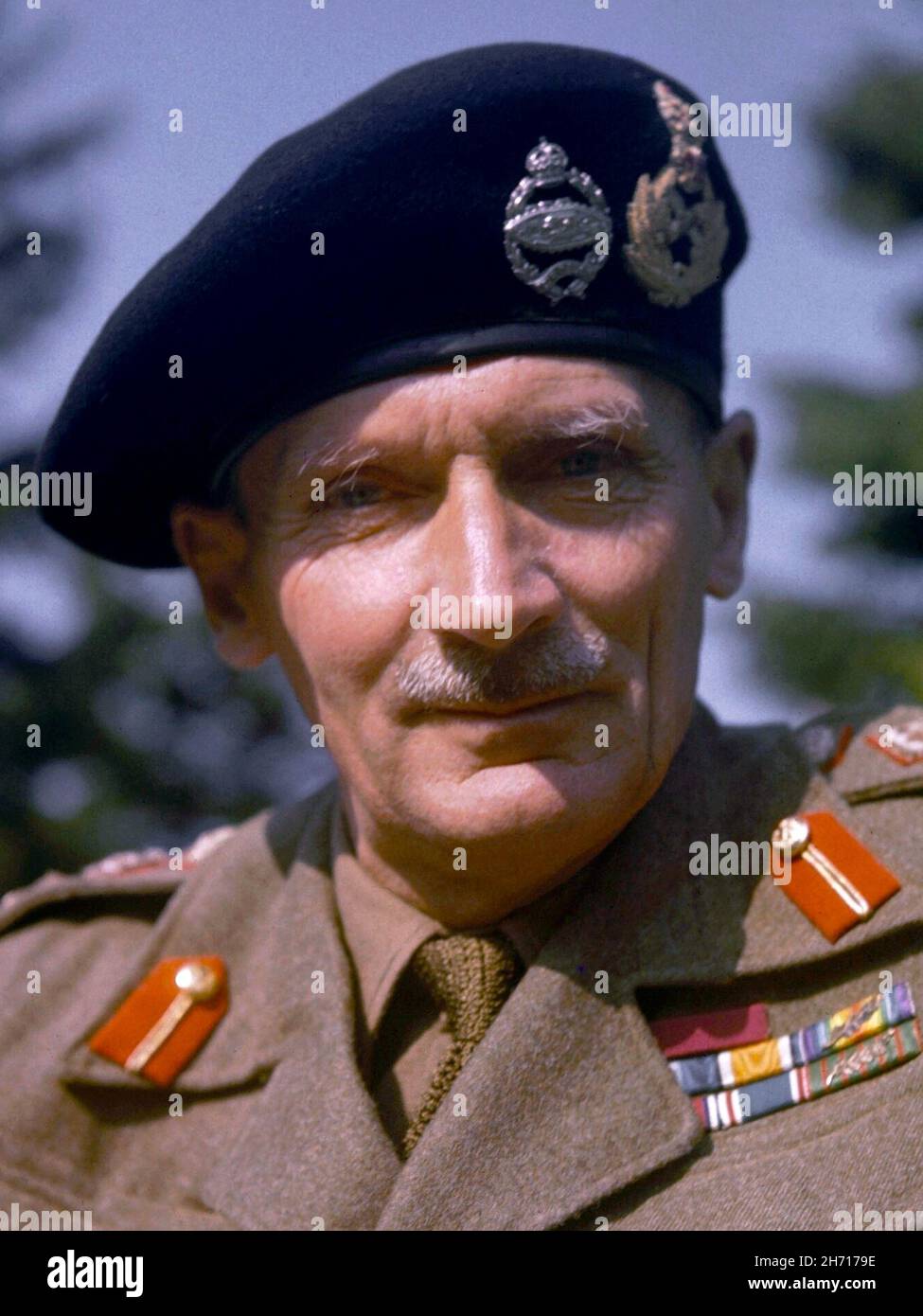 ENGLAND, UK - 1943 - Portrait of the Commander of the Eighth Army General Sir Bernard Montgomery taken during a visit to England - Photo: Geopix Stock Photo