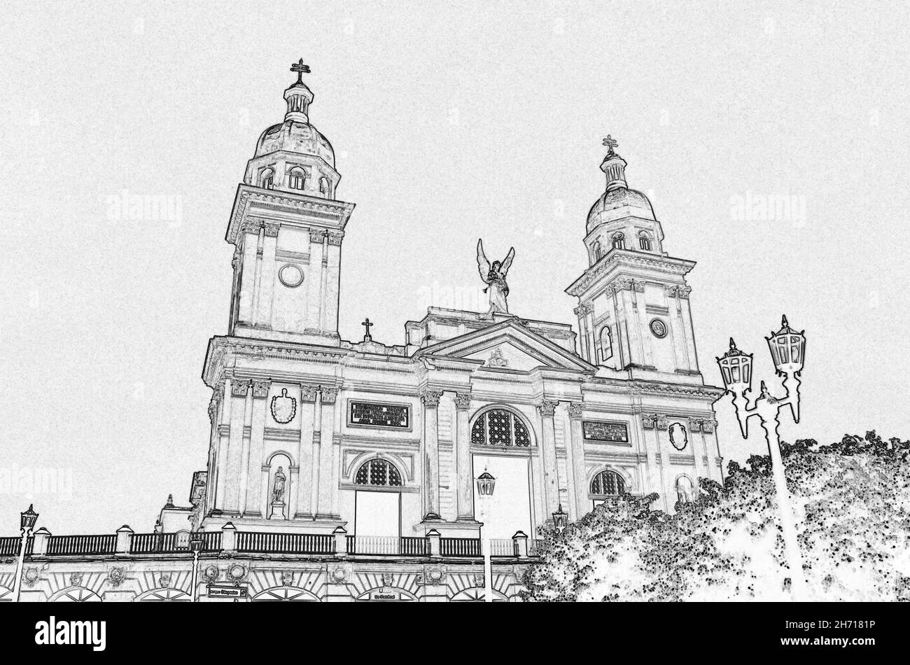 Our Lady of the Assumption Cathedral, Santiago, Cuba Stock Photo