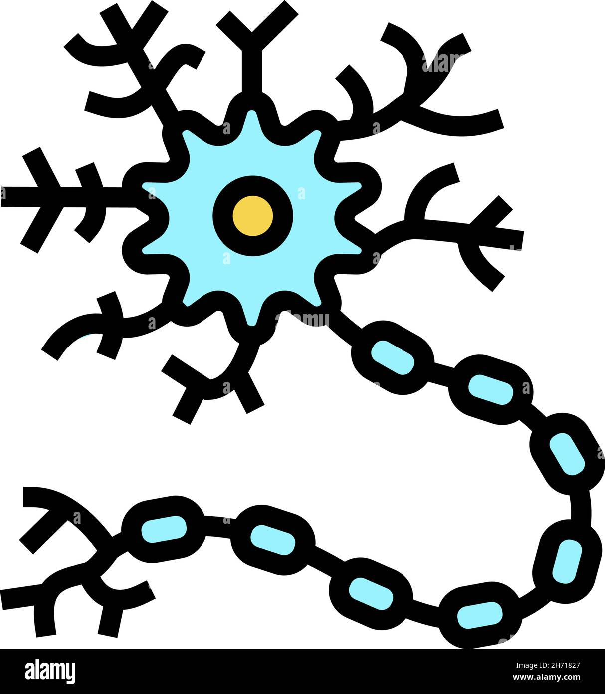 neuron human color icon vector illustration Stock Vector Image & Art ...