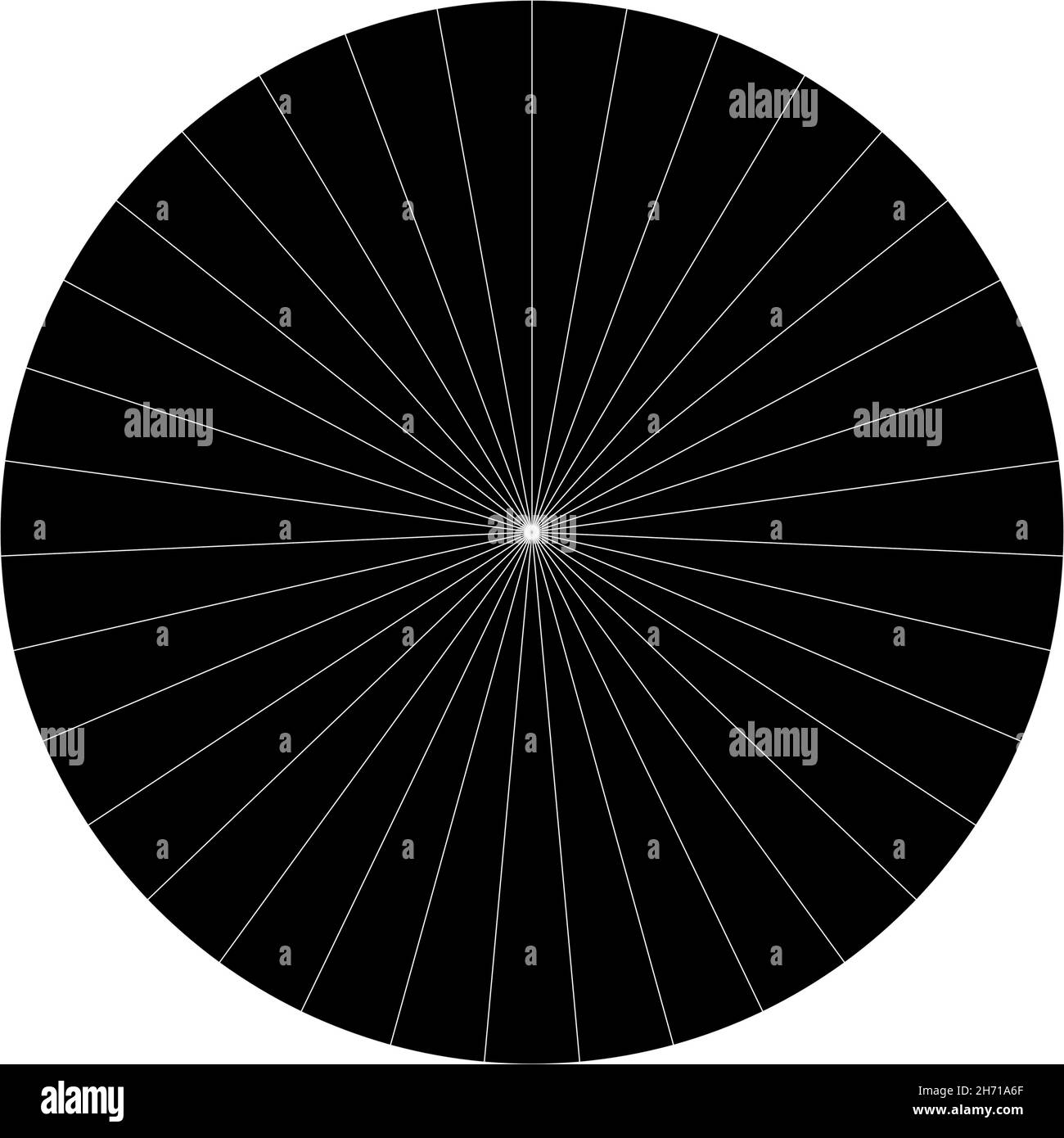 Pie chart, Pie graph, circular, circle diagram from series with 2 to 65 segments, portions. Ratio concept infographic, presentation element - stock ve Stock Vector