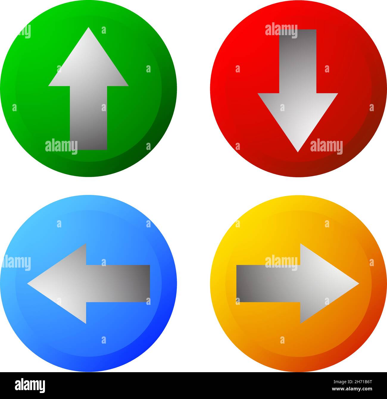 4-way arrows, pointers, cursors shapes - stock vector illustration ...