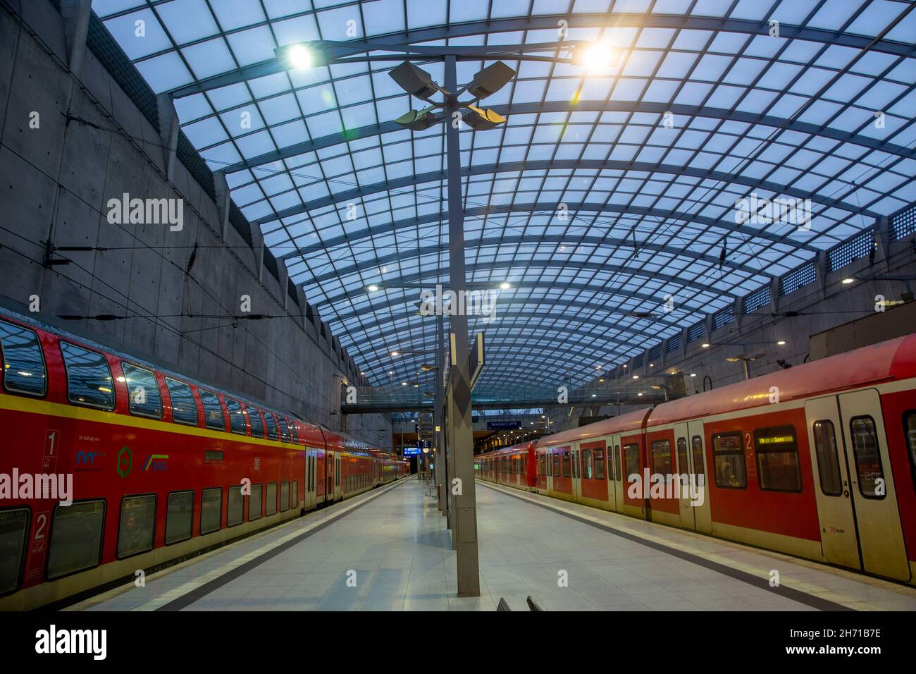 Railway station at Cologne Bonn airport (CGN) in Germany Stock Photo Alamy