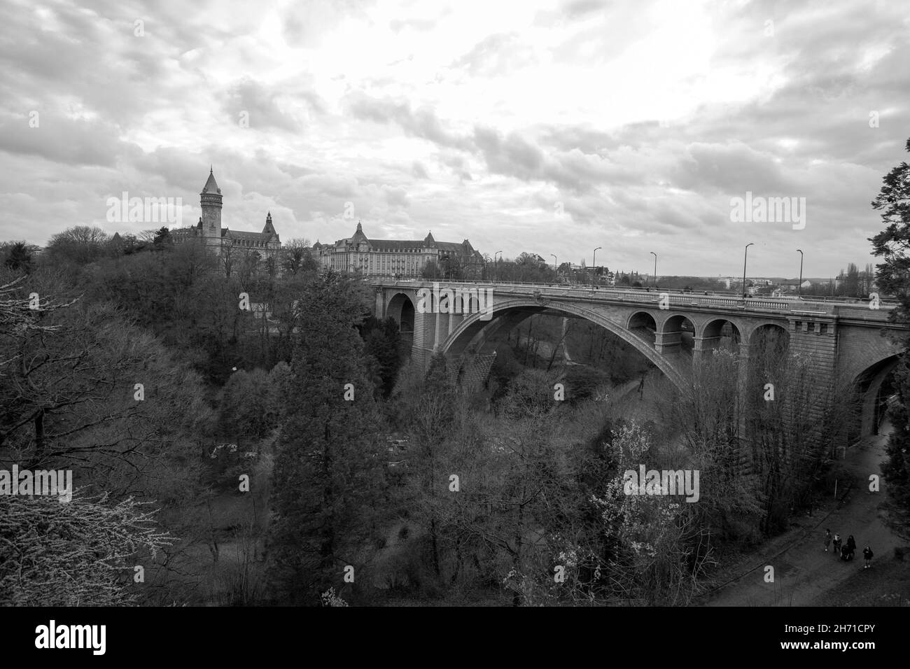 View of Luxemburg City, Luxemburg. Stock Photo