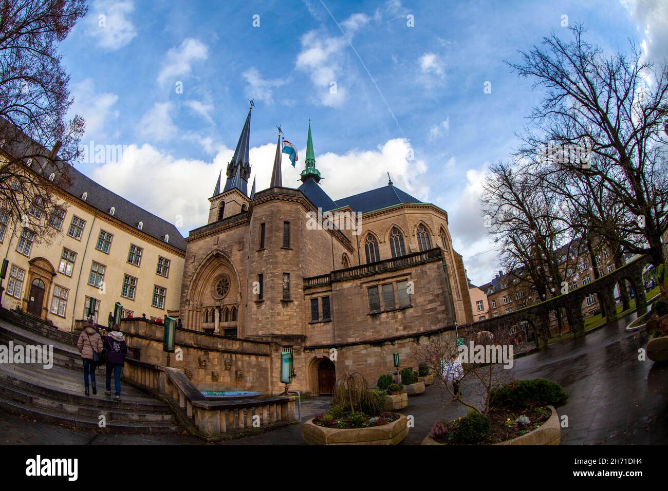 Cathedral of Notre Dame. Luxembourg City, Luxembourg. Stock Photo