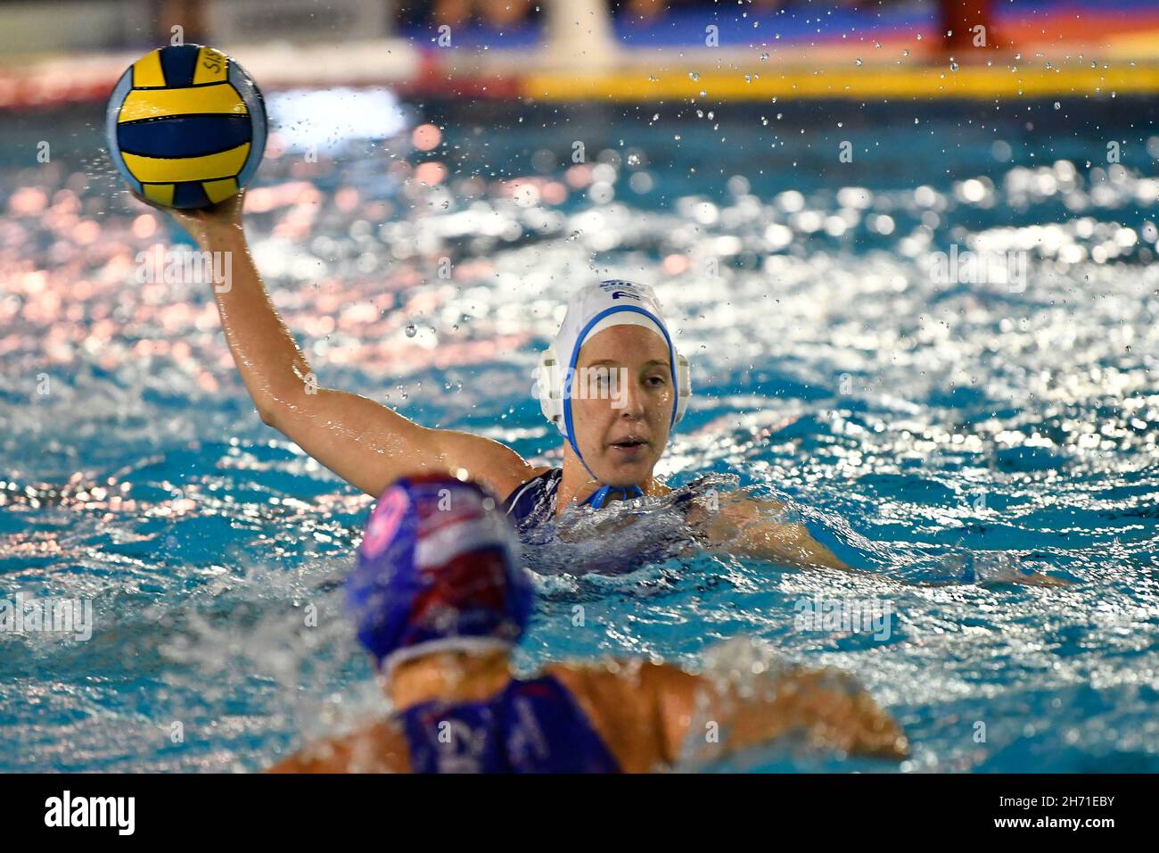 (11/18/2021) Jaqueline KOHLI of Lille UC (FRA)  in action during the Waterpolo Euro League Women, Group B, Day 1 between Lille UC and Sirens Malta at Polo Natatorio, 18th November, 2021 in Rome, Italy. (Photo by Domenico Cippitelli/Pacific Press/Sipa USA) Stock Photo