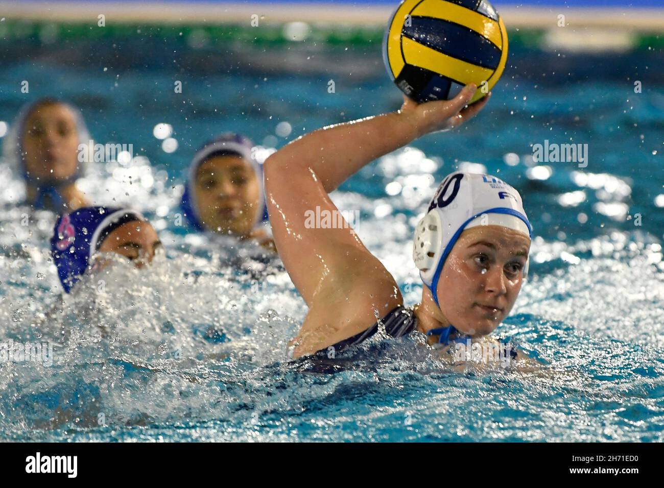 (11/18/2021) Daniela VOMASTKOVA of Lille UC (FRA)  in action during the Waterpolo Euro League Women, Group B, Day 1 between Lille UC and Sirens Malta at Polo Natatorio, 18th November, 2021 in Rome, Italy. (Photo by Domenico Cippitelli/Pacific Press/Sipa USA) Stock Photo