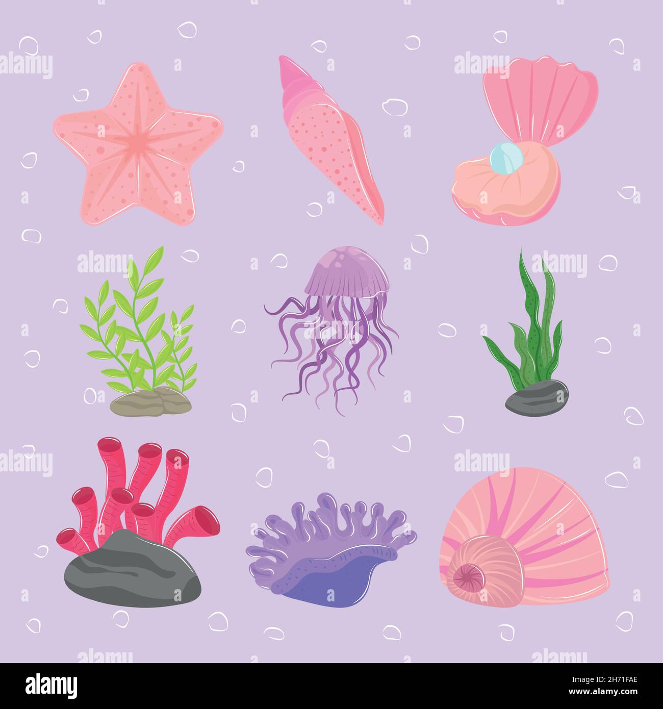 set of underwater world Stock Vector Image & Art - Alamy