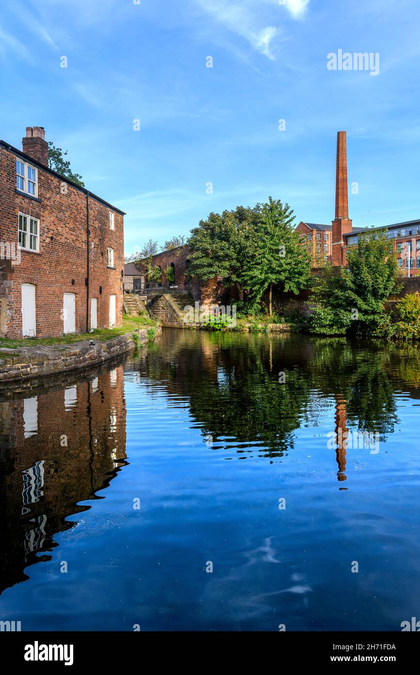 Lock keeper's cottage on the Ashton Canal, in the Ancoats district of Manchester. Albion Works