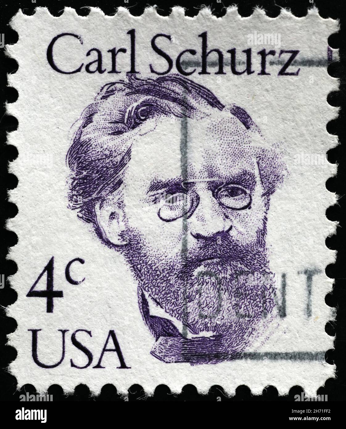 Carl Schurz on american postage stamp Stock Photo Alamy