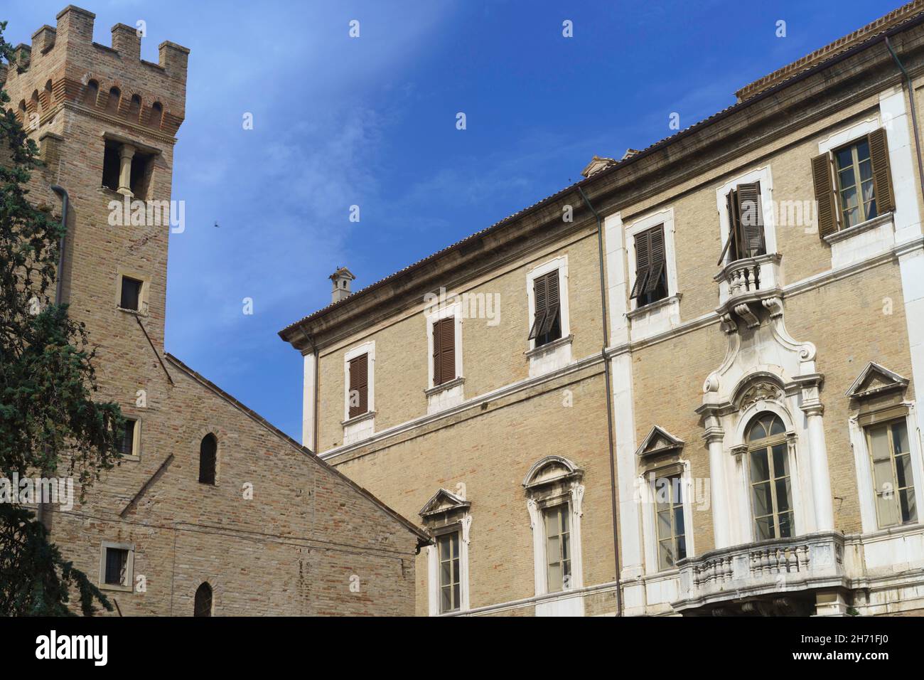 Palazzo Malatestiano, medieval palace of Fano, Pesaro e Urbino province,  Marche, Italy Stock Photo - Alamy