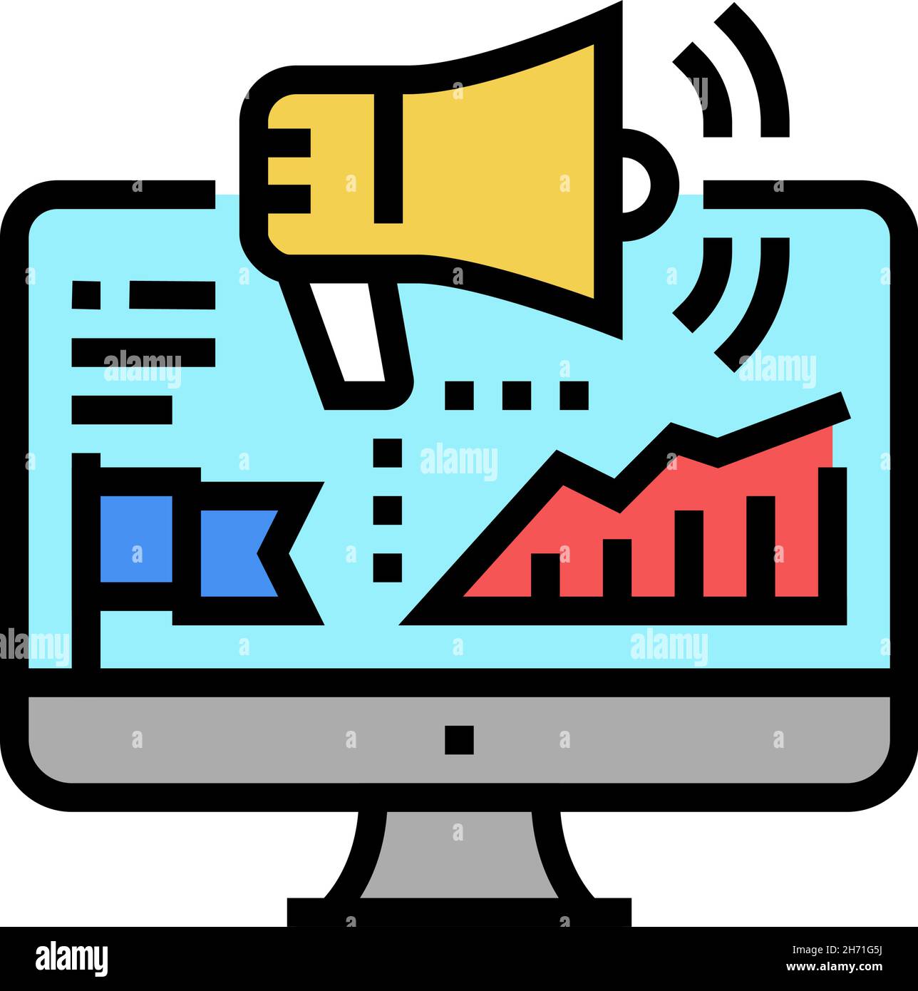 social campaign color icon vector illustration Stock Vector Image & Art ...