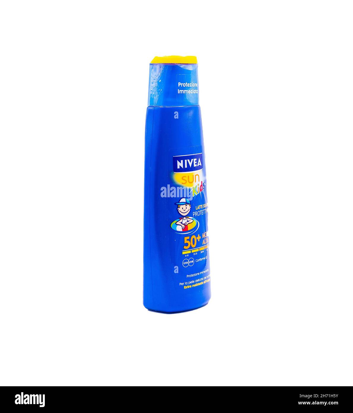 Norwich, Norfolk, UK November 15 2021. A bottle of Nivea factor 50