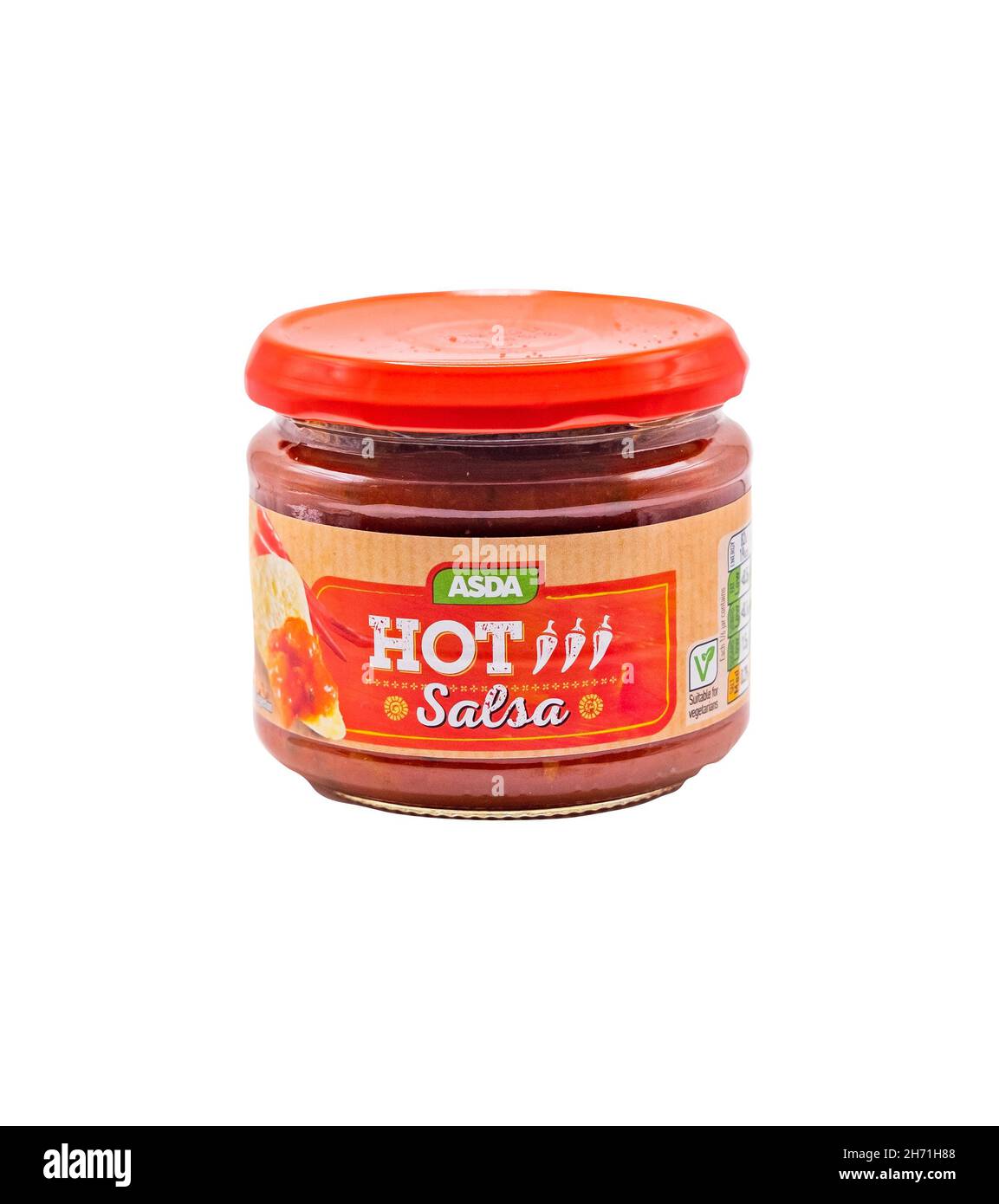 Norwich, Norfolk, UK November 15 2021. A glass jar of Asda branded