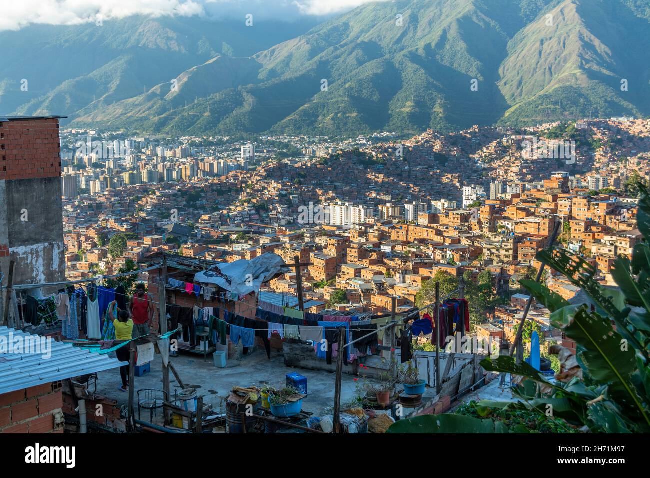 Petare neighborhood in Caracas, is one of the largest and most dangerous in Latin America