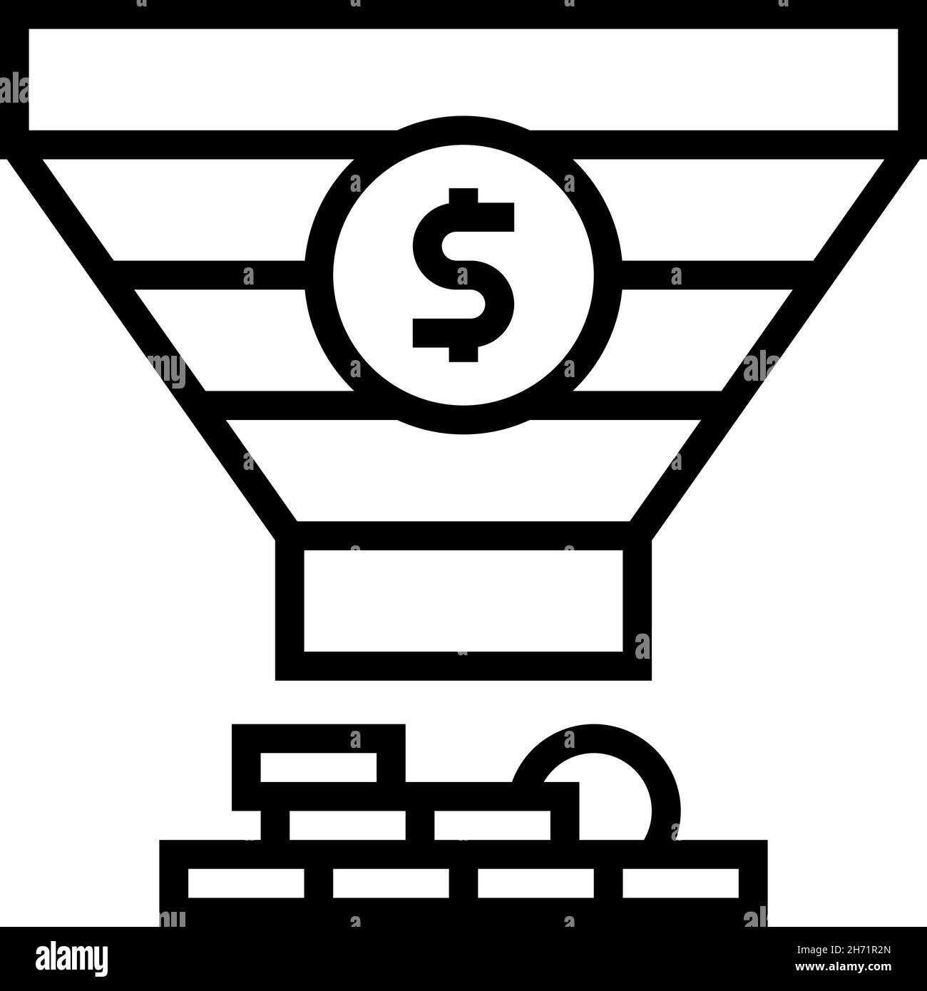sales funnel line icon vector illustration Stock Vector Image & Art - Alamy