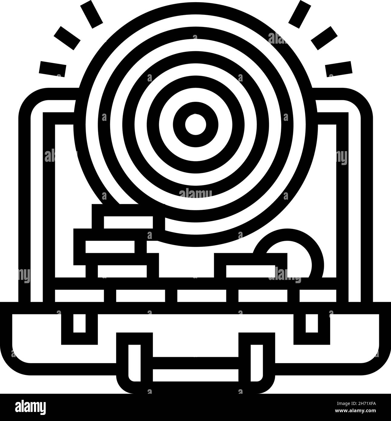goal achievement line icon vector illustration Stock Vector Image & Art ...