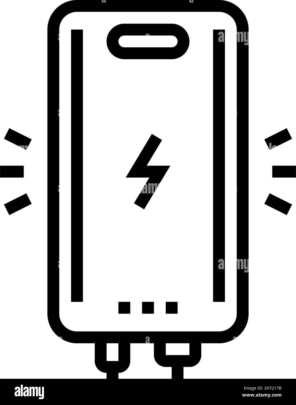 portable charger line icon vector illustration Stock Vector Image & Art ...