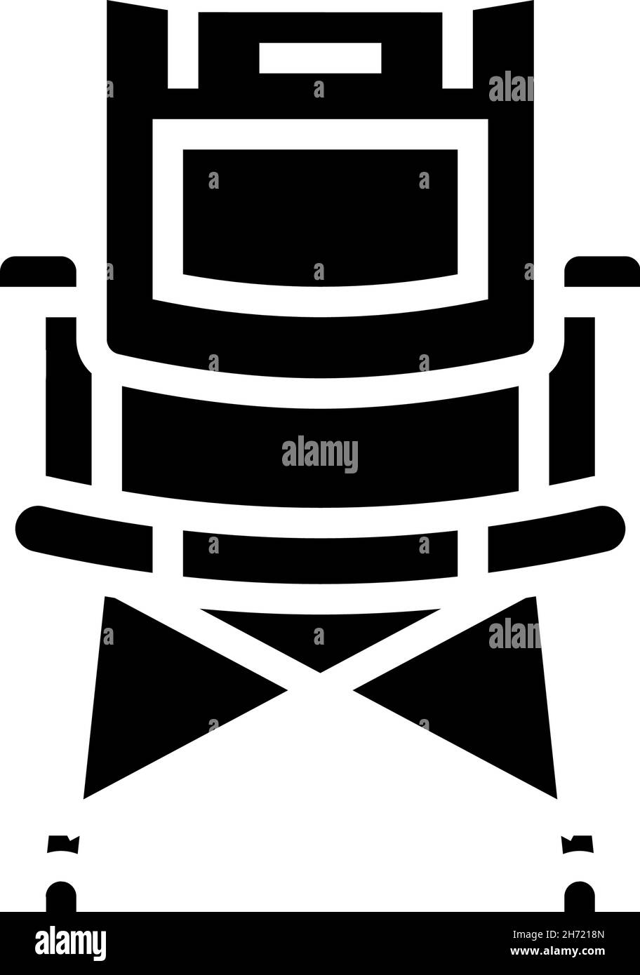 camp chair glyph icon vector illustration Stock Vector Image & Art - Alamy