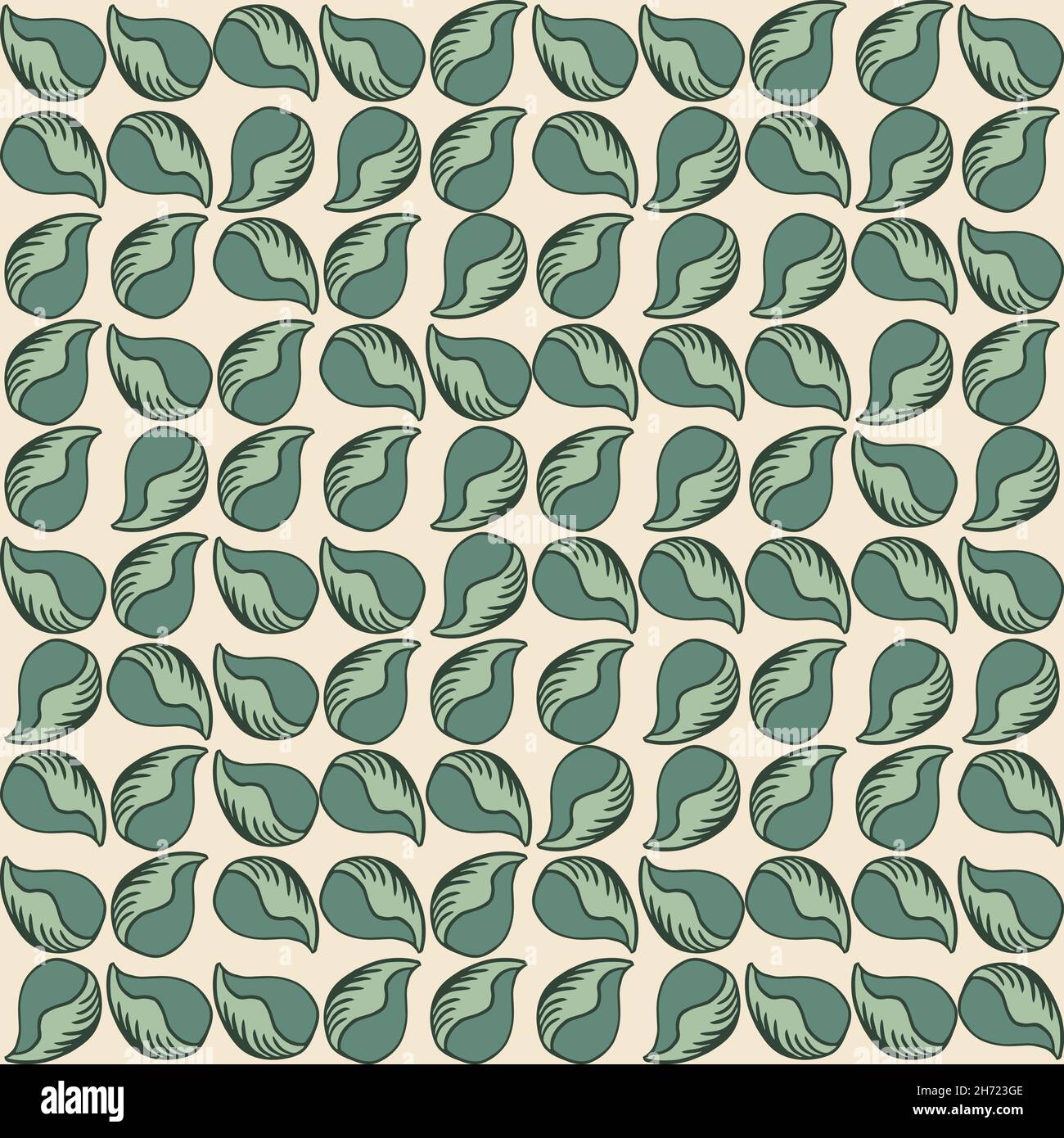 Abstract basil leaf vector seamless pattern background. Geometric ...