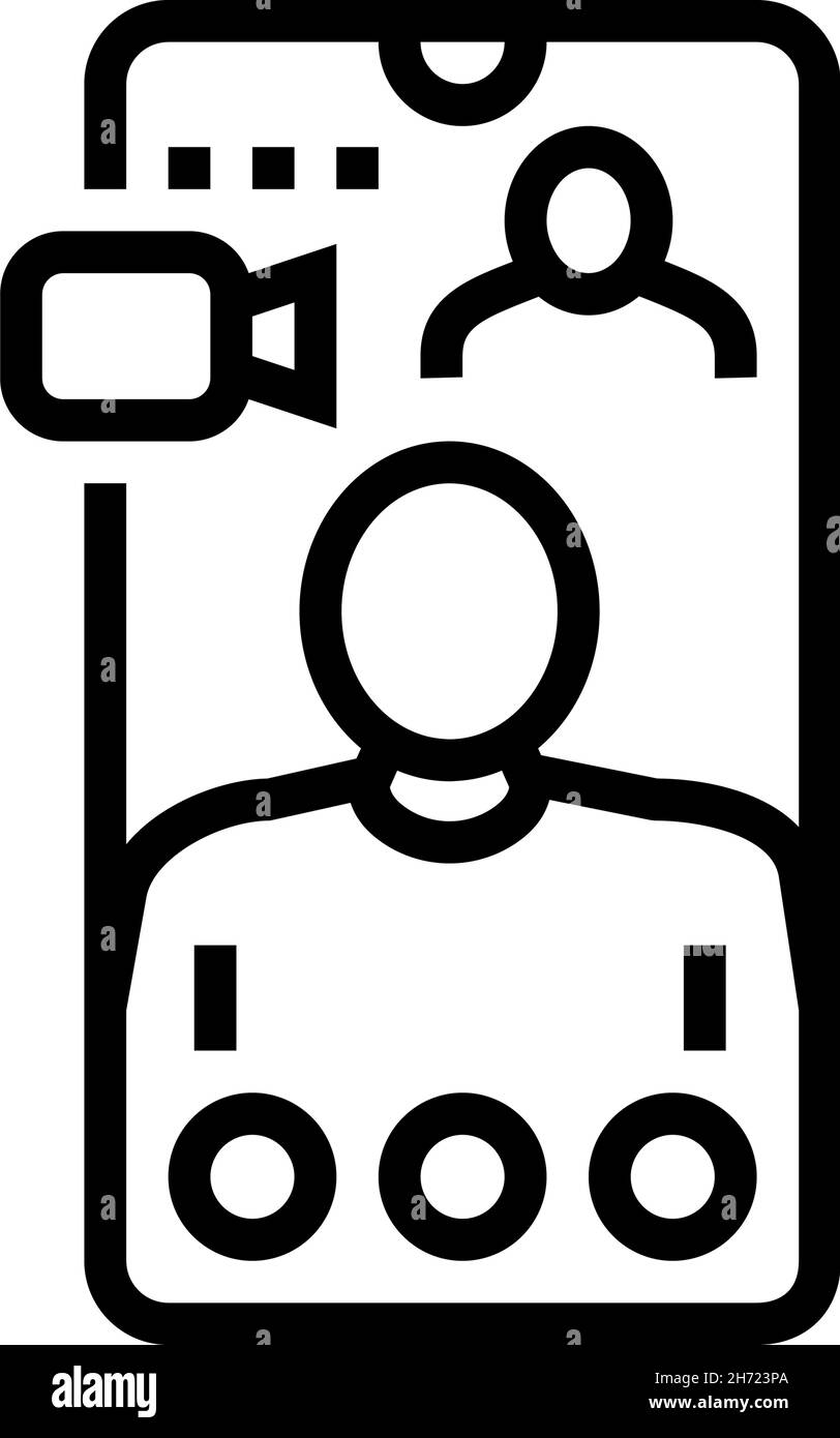 Video calling icon Black and White Stock Photos & Images - Alamy