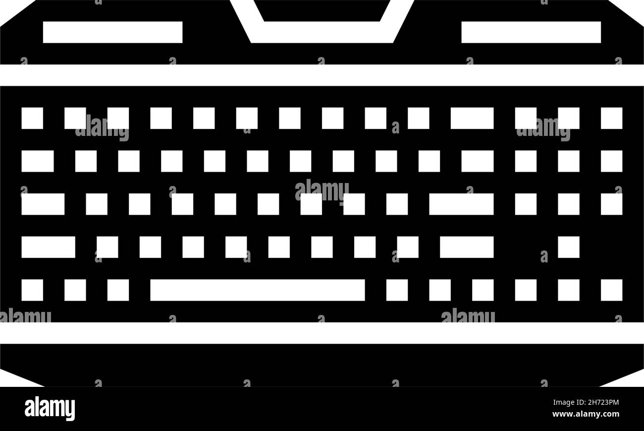 gaming keyboard glyph icon vector illustration Stock Vector Image & Art