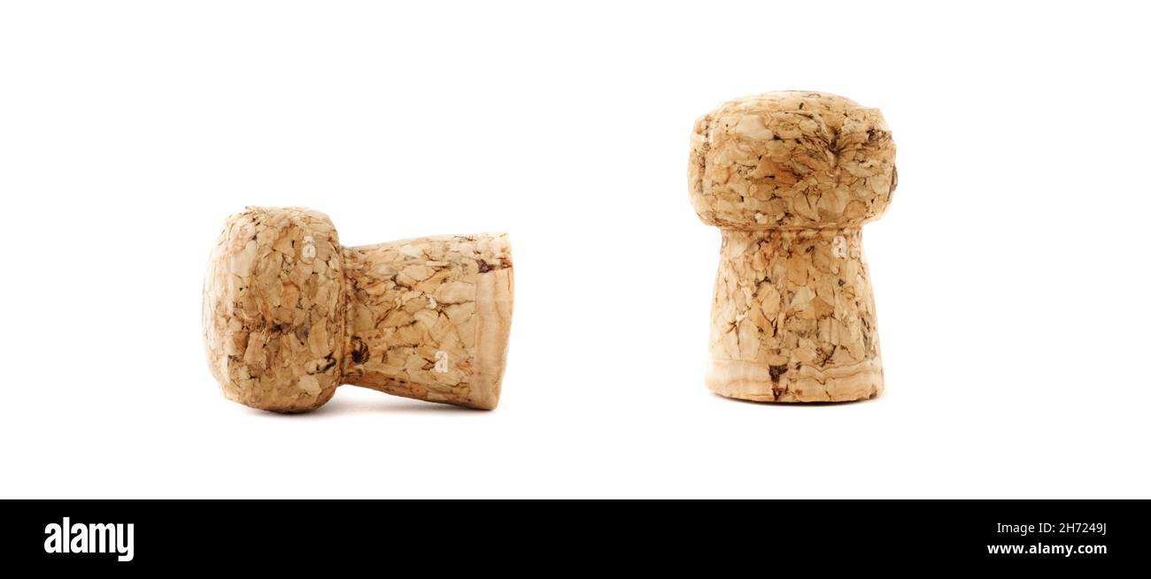 Champagne cap isolated on a white background, with shadow. The cork is