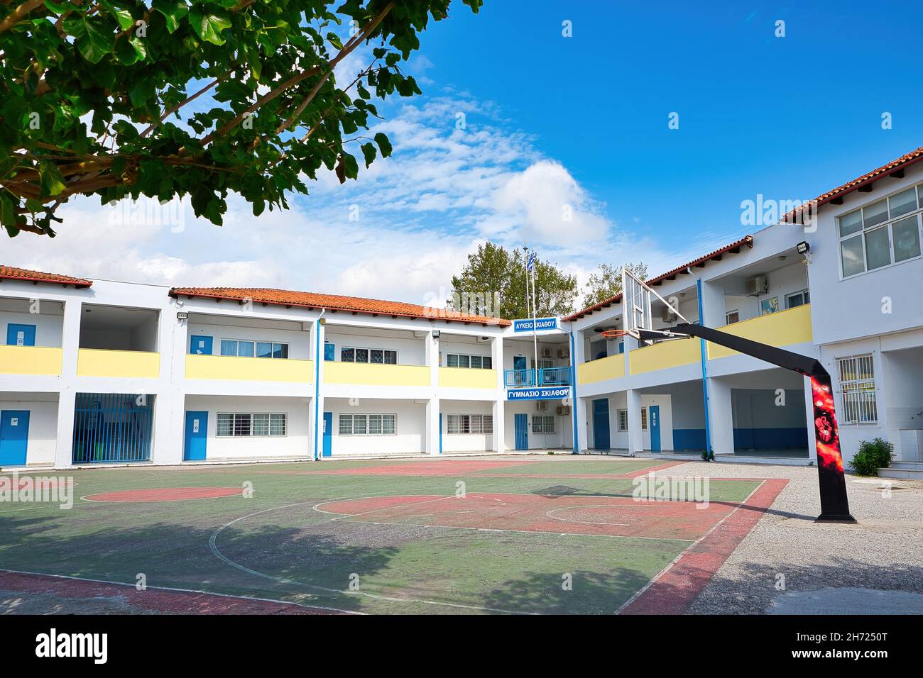 school building ,, elementary school, high school, lyceum. Stock Photo