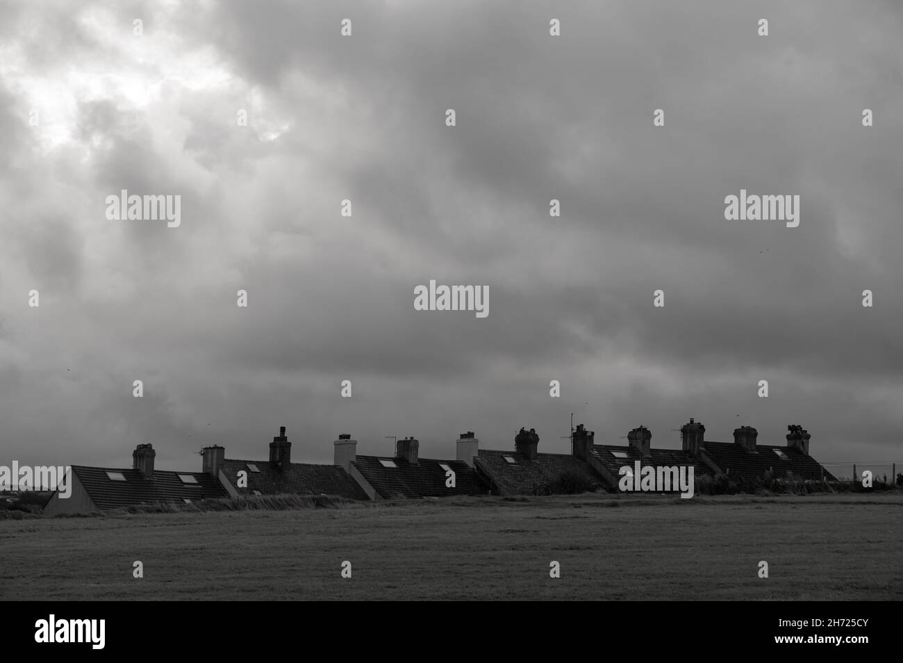 rooftops of miners' houses, Cumbria Stock Photo