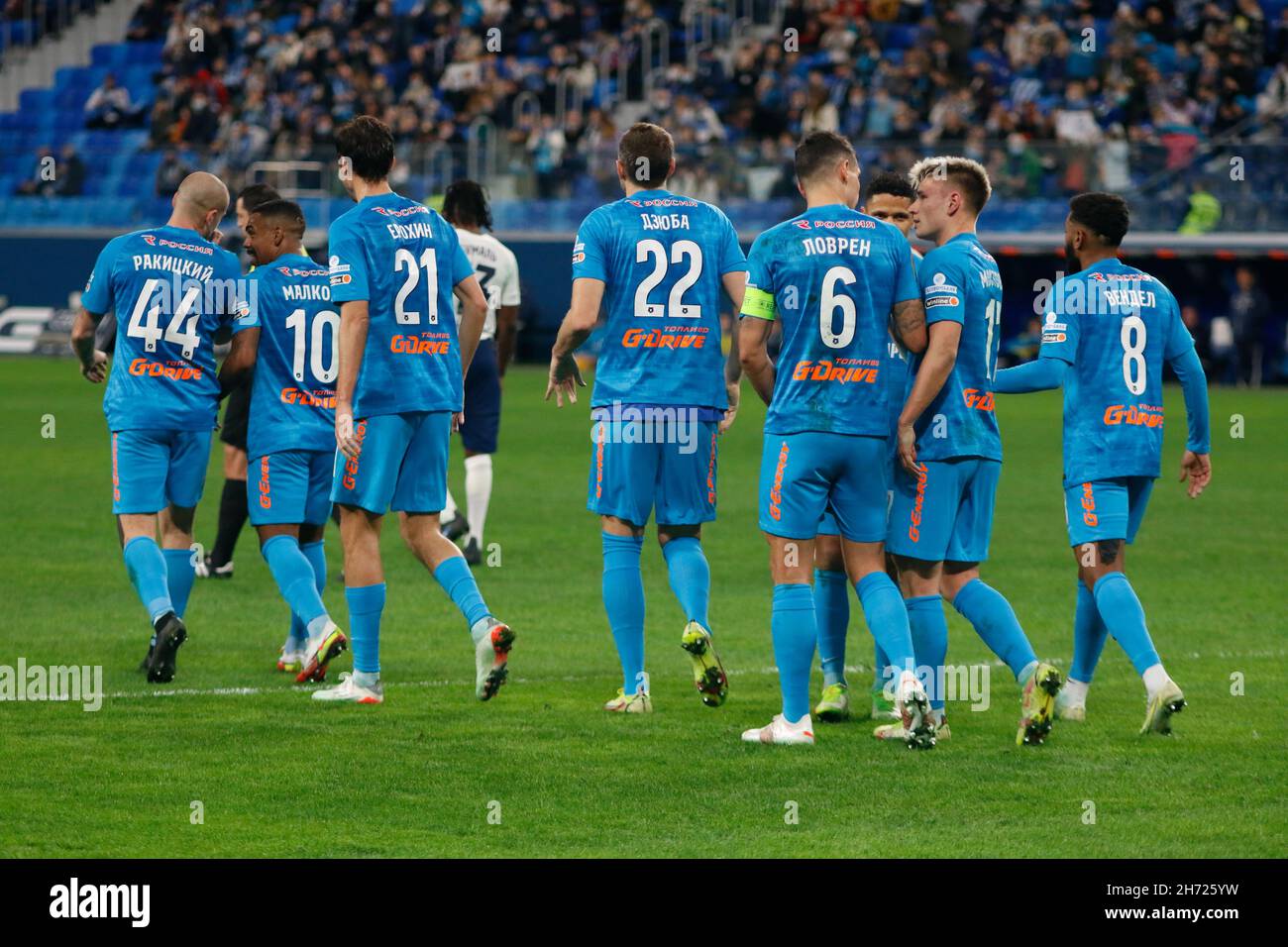 Saint Petersburg, Russia - 19 November 2021: Football. Russian Premier ...