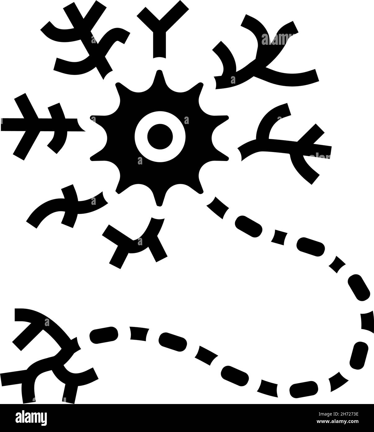 neuron human glyph icon vector illustration Stock Vector Image & Art ...