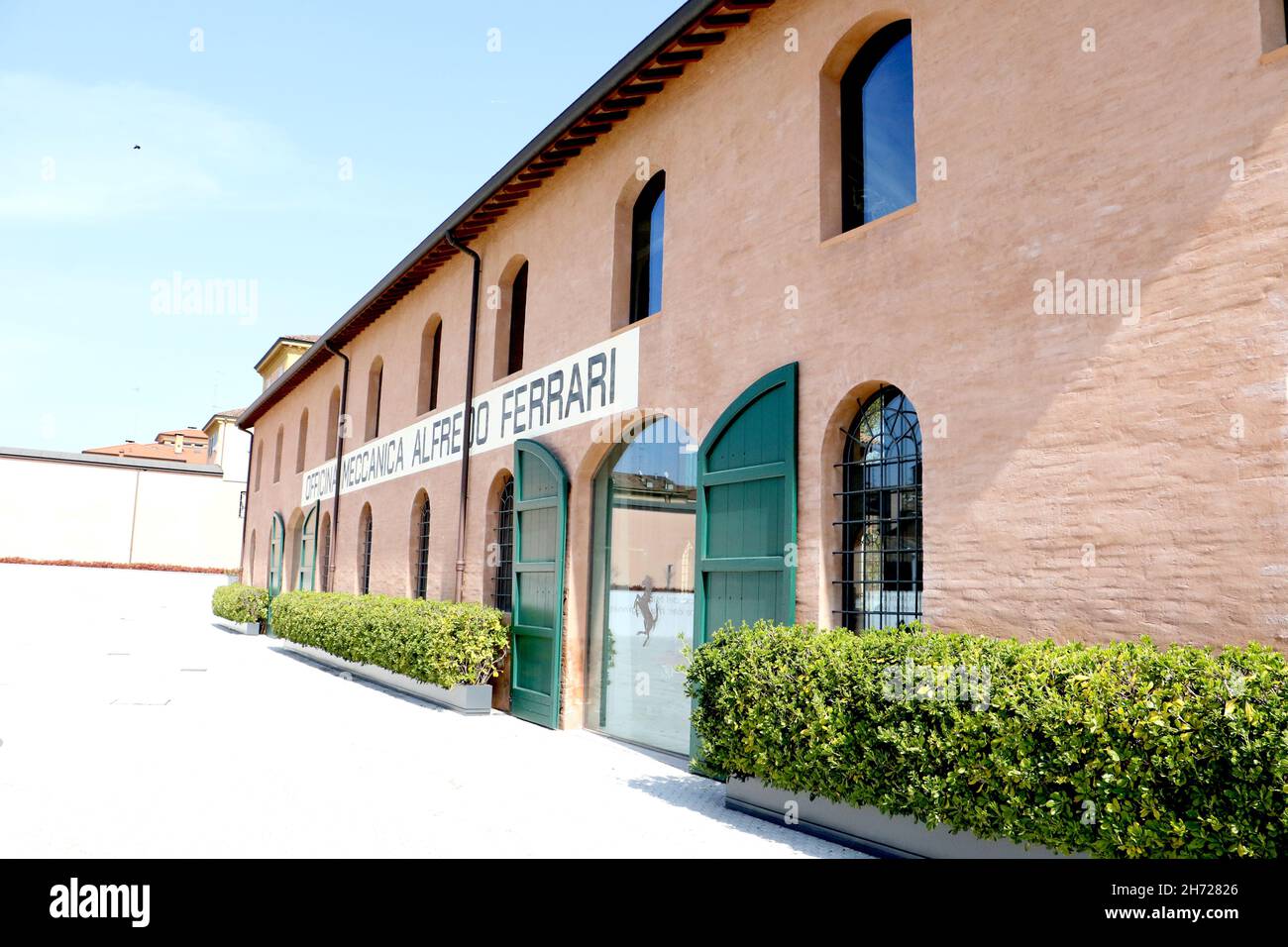 Modena, Italy, April 1, 2019 - Museo Enzo Ferrari in Modena. The original house in which Enzo Ferrari grew up in Stock Photo