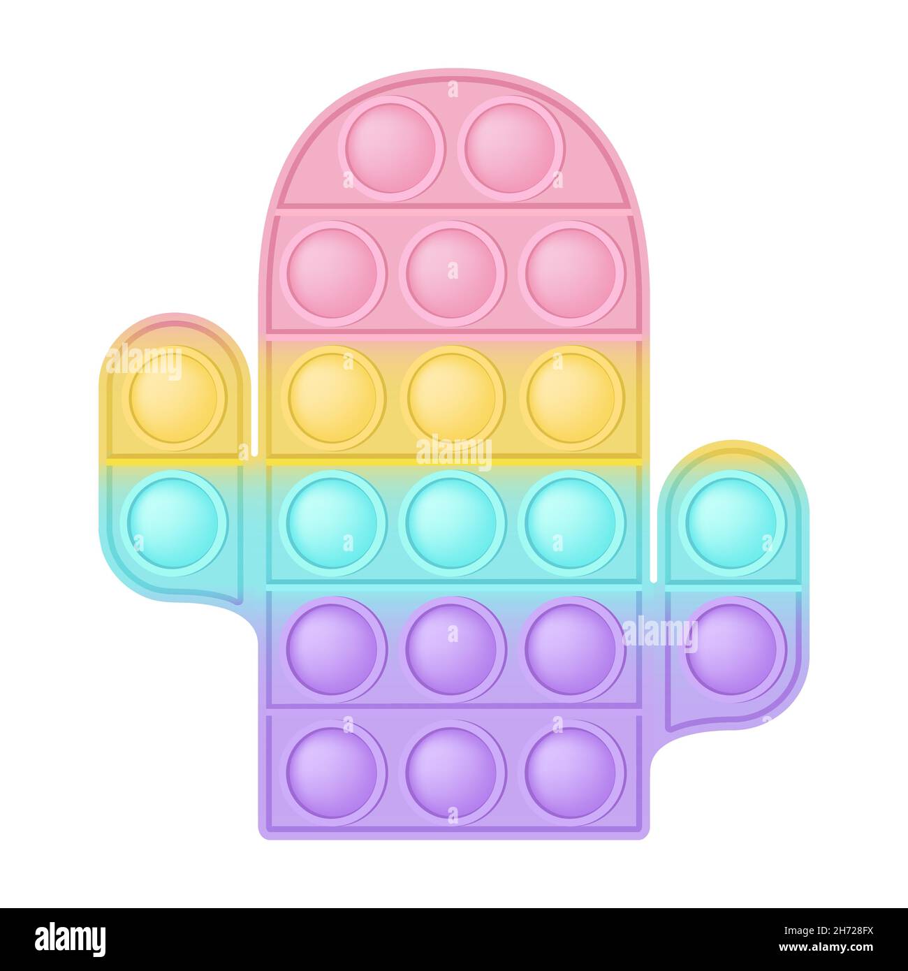 Popit figure cactus as a fashionable silicon toy for fidgets. Addictive  anti stress toy in pastel rainbow colors. Bubble anxiety developing pop it  toy Stock Vector Image & Art - Alamy